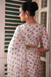 Roma Cream Satin Silk Blouse